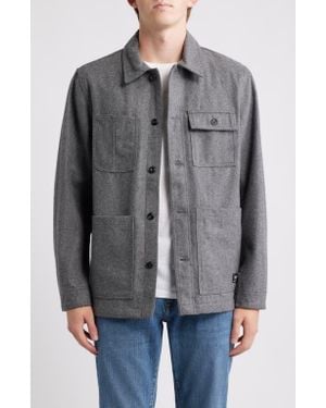 Schott Nyc Unlined Wool Blend Chore Jacket - Gray