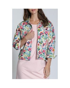 Apny Print Denim Jacket - Green