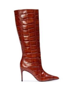 Black Suede Studio Ember 80 Croc Boot - Red