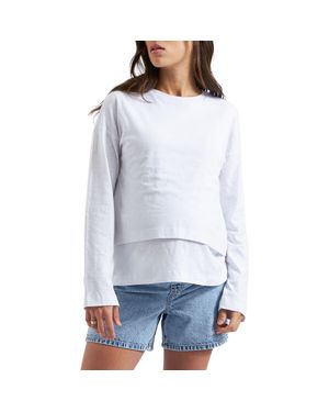 Ripe Maternity Claud Long Sleeve Nursing Top - White