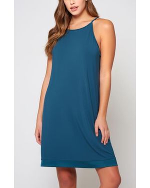 iCollection Halter Neck Knit Lounge Dress - Blue