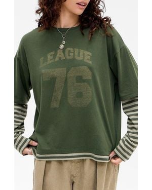 BDG League 76 2-In-1 Cotton Top - Green