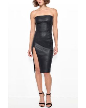AS by DF Aura Stretch Leather Dress - Black