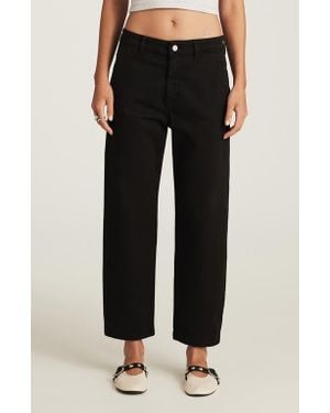Mavi Lauren High Waist Casual Stretch Twill Pants - Black