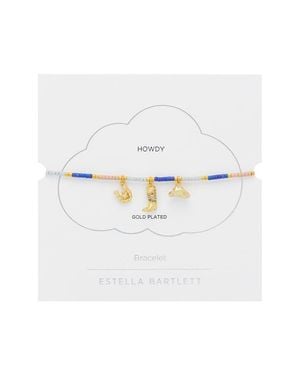 Estella Bartlett Cowboy Miyuki Louise Beaded Slider Bracelet - White