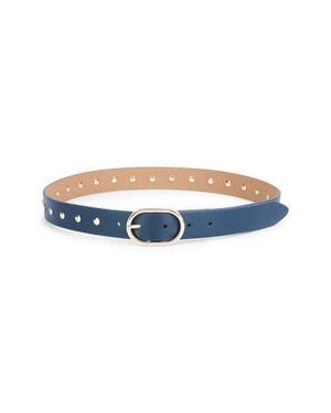Ettika Stud Leather Belt - Blue