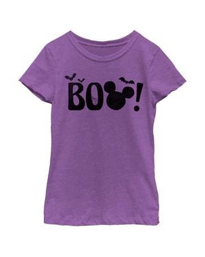 Mickey & Friends Girl's Disney Halloween Boo T-Shirt - Purple