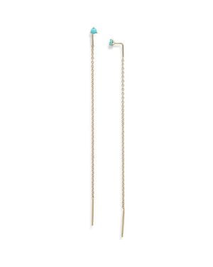 Zoe Chicco 14K Prong Threader Earrings - Metallic