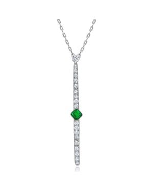 Mindi Mond Reconceived Diamond & Emerald Bar Pendant Necklace - Metallic