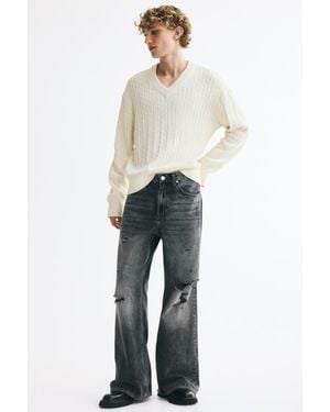 H&M Loose Bootcut Jeans - Blue