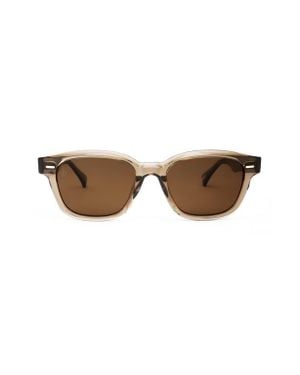 Raen Carby 53Mm Polarized Round Sunglasses - Brown