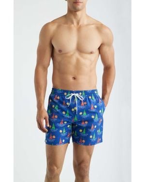 Chubbies Come Sail Away 5.5-Inch Swim Trunks - Blue