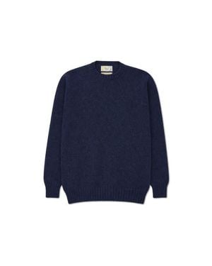 Fortela Shetland Crew Neck Sweater - Blue