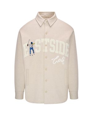 EASTSIDE GOLF Graphic Button-Up Shirt - White