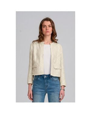 Elle Collection Sequin Jacket - Gray