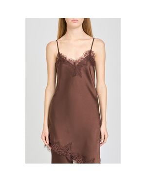 Wayf Helene Lace Trim Cami - Brown