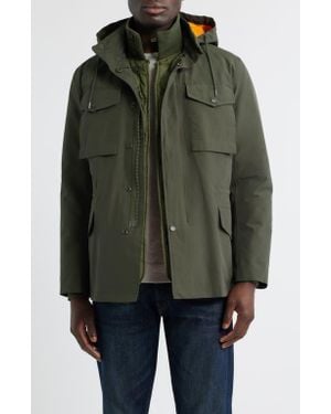 Schott Nyc Waterproof Cotton Blend 2-In-1 Jacket - Green
