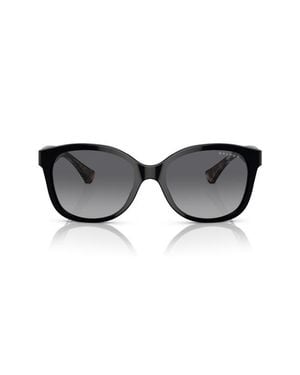 Ralph 55Mm Polarized Gradient Cat Eye Sunglasses - Black
