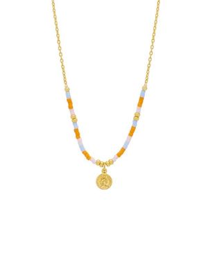 Estella Bartlett Miyuki Coin Pendant Necklace - Metallic