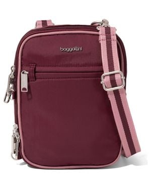 Baggallini Securtex Classic Anti-Theft Mini Everything Crossbody - Purple