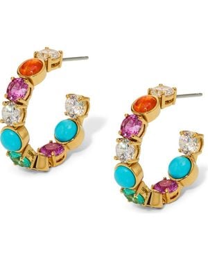 Nadri Frieda C Hoop Earrings - Blue