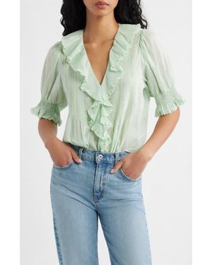 Doen Henri Organic Cotton Voile Top - Green