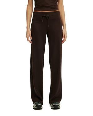 Cotton On Active Ultra Soft Tie Front Wide Leg Pant - Black