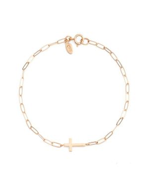 Anzie Love Letter Cross Pendant Bracelet - White