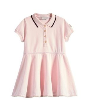 Moncler Kids' Cotton Piqué Polo Dress - Pink