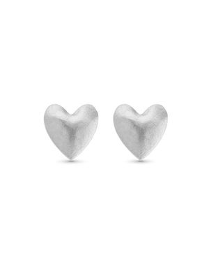 Amy Kahn Heart Stud Earrings - White