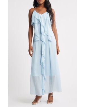 Vero Moda Camille Ruffle Detail Slipdress - Blue