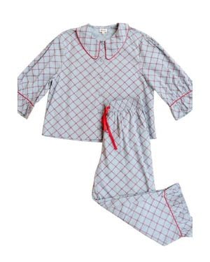 TBCo Cotton Lattice Cropped Pajamas - Multicolor