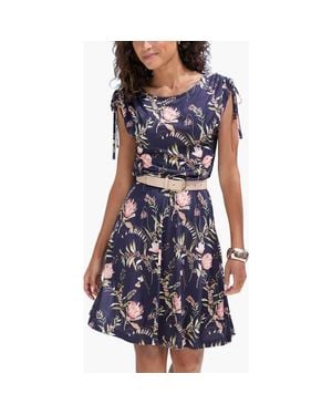 Lascana Tie Detail Dress - Blue
