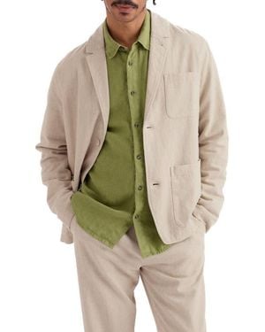Seasalt Cornwall Messack Cotton & Linen Sport Coat - Green