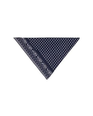 Maje Reversible Triangle Scarf - Blue