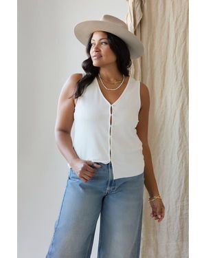 KADA The Cupro Button Front Tank - Multicolor