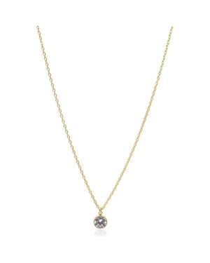 Bowood Lane Melania Filled Cubic Zirconia Necklace - Metallic