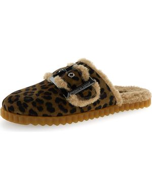 Voile Blanche Fredrik Faux Shearling Mule - Brown