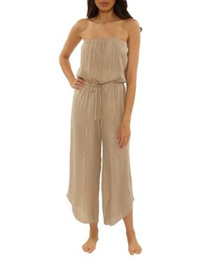 Becca Radiance Strapless Cover-Up Jumpsuit - Natural