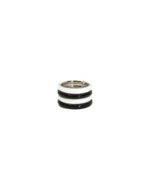 Fry Powers The Optic Set Of Four Thin Enamel Rings - White