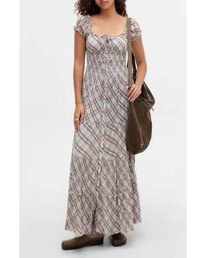 BDG Tiana Check Maxi Dress - Multicolor