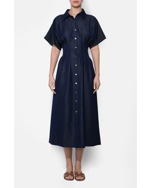 Adelyn Rae Audrey Denim Shirtdress - Blue