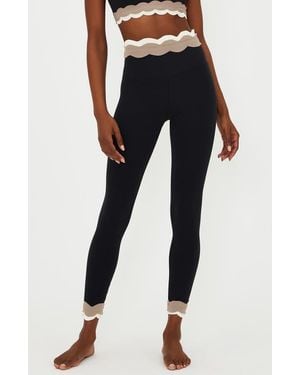 Beach Riot Stacy Scallop Colorblock Rib Leggings - Blue