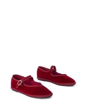 Therapy Australia Alegria Round Toe Mary Jane Ballet Flats - Red