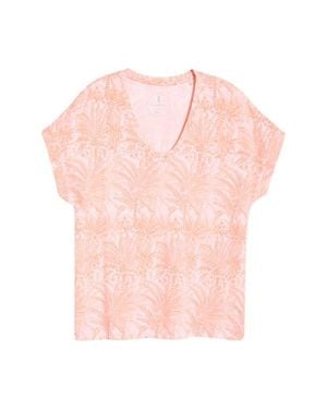 Tommy Bahama Kauai Palm Bay Print Cotton Blend T-Shirt - Pink