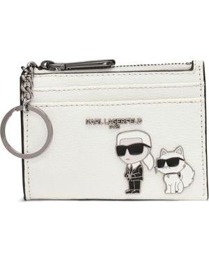 Karl Lagerfeld Care Case W/ Key Ring - White