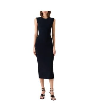 Akris Punto Sleeveless Signature Jersey Midi Dress - Black