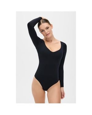 Elastique Athletics Iconic Compression Long Sleeve Bodysuit - Black