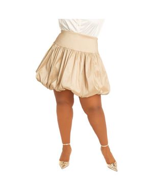 Buxom Couture Bubble Hem Miniskirt - Natural