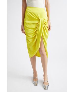 Stella McCartney Draped Satin Skirt - Yellow